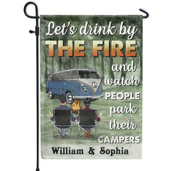 Let's Drink By The Campfire Custom Flag - Gift for Couples - Thegiftio UK