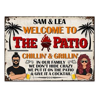 We Don't Hide Crazy Personalized Metal Sign - Patio Gift - Thegiftio UK