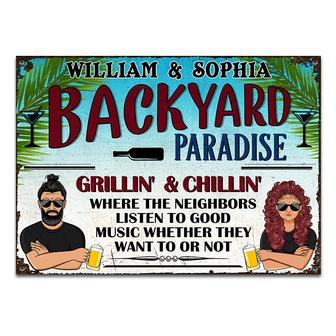 Backyard Paradise Custom Metal Sign - Gift for Home Decor - Thegiftio UK