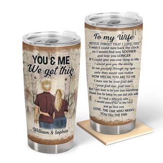 I Wish I Could Turn Back Custom Tumbler - Gift for Couple - Thegiftio UK