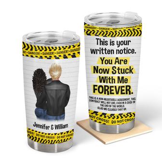Written Notice Personalized Tumbler - Gift for Couples - Thegiftio UK