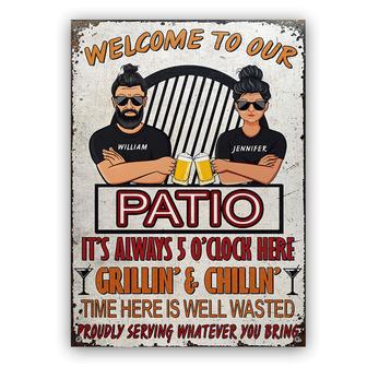 Proudly Serving Whatever Personalized Metal Sign - Home Gift - Thegiftio UK