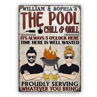 Here At The Lake Personalized Metal Sign - Boat Owner Gift - Thegiftio UK