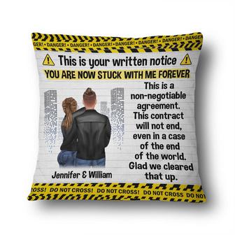 Written Notice Personalized Pillow - Gift for Couples - Thegiftio UK