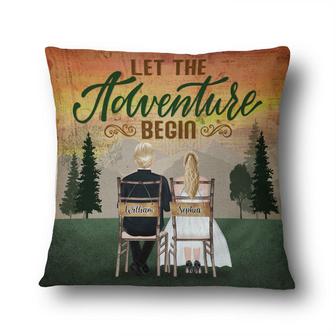 Let The Adventure Begin Personalized Pillow - Couple Gift - Thegiftio UK