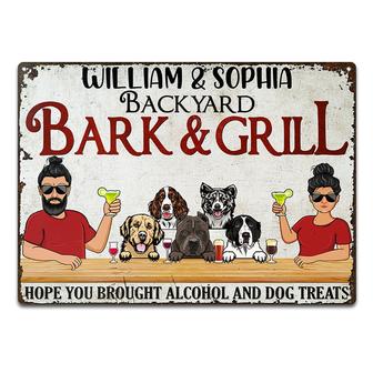 Brought Alcohol And Dog Treats Custom Metal Sign - Thegiftio UK