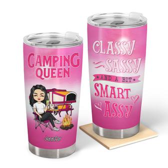 Camping Queen Classy Personalized Tumbler - Gift for Campers - Thegiftio UK