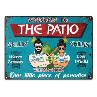 Our Little Piece Of Paradise Custom Metal Sign - Thegiftio UK