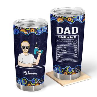 Dad Nutrition Facts Personalized Tumbler - Gift for Dad - Thegiftio UK