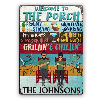 Time Here Is Well Wasted Custom Metal Sign - Couple Gift - Thegiftio UK