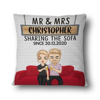 Sharing The Sofa Personalized Pillow - Gift for Couples - Thegiftio UK
