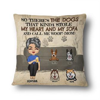 Stole My Heart And My Sofa Custom Pillow - Dog Lovers Gift - Thegiftio UK