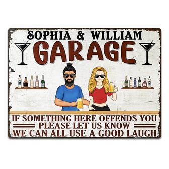 Offends You Please Let Us Know Custom Metal Sign - Thegiftio UK