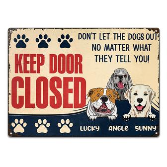Don't Let The Dogs Out Personalized Metal Sign - Thegiftio UK
