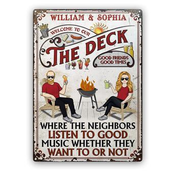 Family Couple Listen To The Good Music Deck Custom Metal - Thegiftio UK
