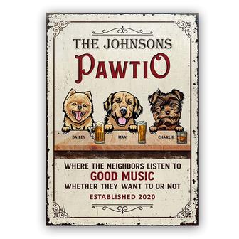 Pawtio Listen To Good Music Personalized Metal Sign - Thegiftio UK