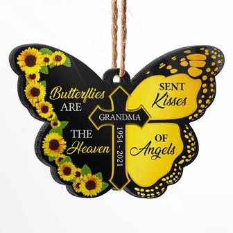 Butterflies Are Kisses Of Angels Personalized Ornament - Thegiftio UK