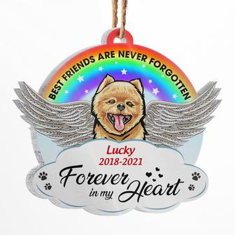 Rainbow Forever In My Heart Custom Ornament - Memorial Gift - Thegiftio UK