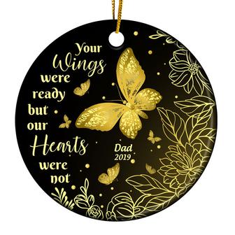 Gold Butterfly Your Wings We're Ready Personalized Ornament - Thegiftio UK