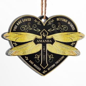 Gold Dragonfly Missed Beyond Treasure Personalized Ornament - Thegiftio UK