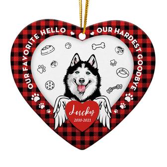 Our Favorite Hello Personalized Ornament - Memorial Gift - Thegiftio UK
