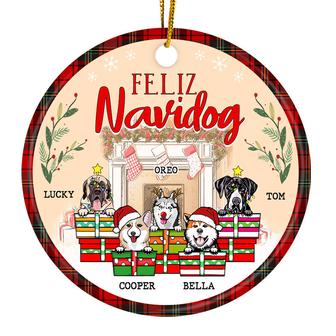 Feliz Navidog Personalized Ornament - Gift for Dog Lovers - Thegiftio UK