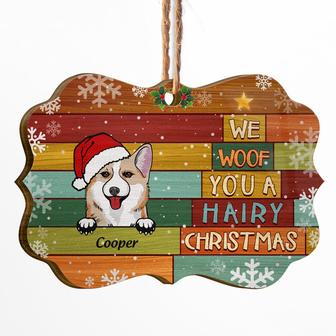 We Woof You A Hairy Christmas Personalized Ornament - Thegiftio UK