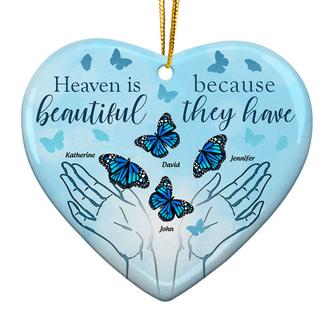 Heaven Is Beautiful Personalized Ornament - Memorial Gift - Thegiftio UK