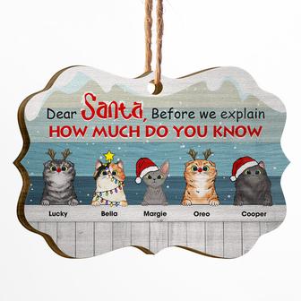 Santa How Much Do You Know Custom Ornament - Cat Lovers Gift - Thegiftio UK