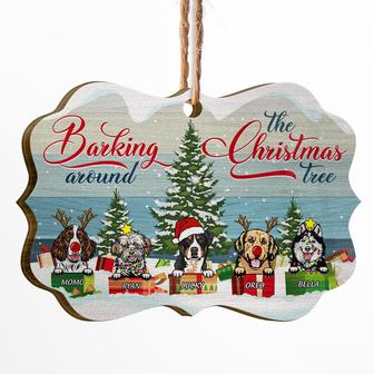 Barking Around The Christmas Tree Custom Ornament - Dog Gift - Thegiftio UK