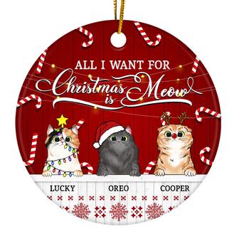 Christmas Is Meow Personalized Ornament - Cat Lovers Gift - Thegiftio UK