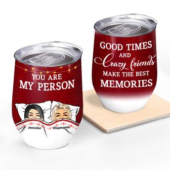 Good Times And Crazy Friends Personalized Tumbler - BFF Gift - Thegiftio UK