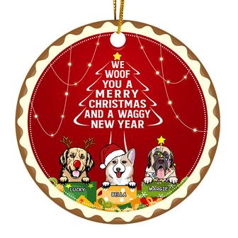 Dog Lover Christmas Waggy New Year Custom Ornament - Gift - Thegiftio UK