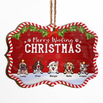 Dog Lover Merry Woofing Christmas Custom Ornament - Thegiftio UK