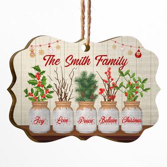 Family Joy Love Peace Believe Custom Ornament - Gift - Thegiftio UK