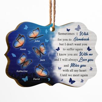 Butterfly Miss You All My Heart Personalized Ornament - Gift - Thegiftio UK