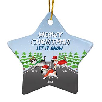 Let It Snow Personalized Ornament - Gift for Cat Lover - Thegiftio UK