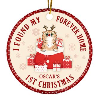 Cat Lover Christmas Forever Home Custom Ornament - Cat Gift - Thegiftio UK