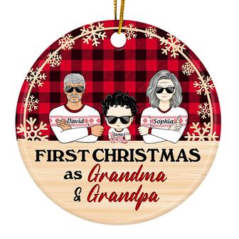 First Christmas As Grandma & Grandpa Custom Ornament - Gift - Thegiftio UK