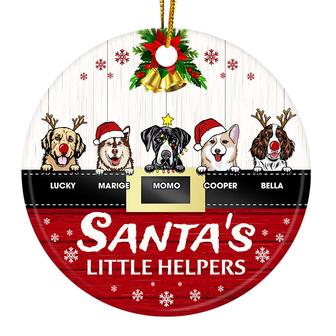 Santa's Little Helper Personalized Ornament - Gift for Dogs - Thegiftio UK