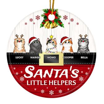 Santa's Little Helper Personalized Ornament - Gift for Cats - Thegiftio UK