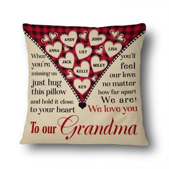 To Our Grandma When You're Missing Us Custom Pillow - Thegiftio UK