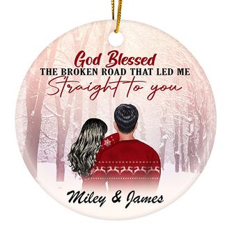 God Blessed Led Me Straight To You Custom Ornament - Gift - Thegiftio UK