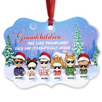 Grandchildren Like Snowflakes Personalized Ornament - Thegiftio UK