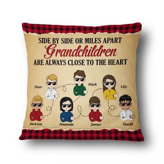 Grandchildren Are Always Close To The Heart Custom Pillow - Thegiftio UK