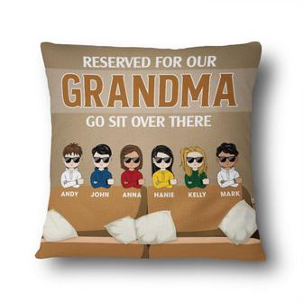 This Couch Is Reserved For Grandma Grandpa Custom Pillow - Thegiftio UK