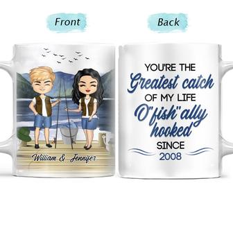 You're The Greatest Catch Personalized Mug - Gift for Couple - Thegiftio UK