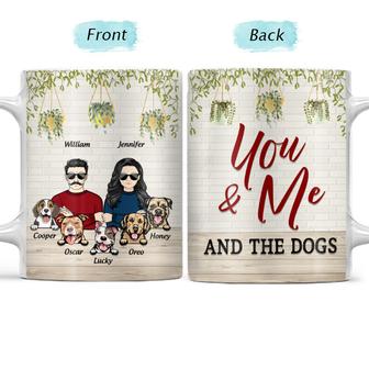 You & Me And The Dogs Custom Mug - Gift for Dog Lovers - Thegiftio UK