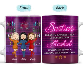 Besties Bonding Over Alcohol Custom Mug - Best Friends Gift - Thegiftio UK