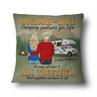 Camping Partners For Life Custom Pillow - Gift for Couple - Thegiftio UK